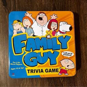 Family Guy Trivia Game Tin Box 20th Century Fox 2005 Collectible